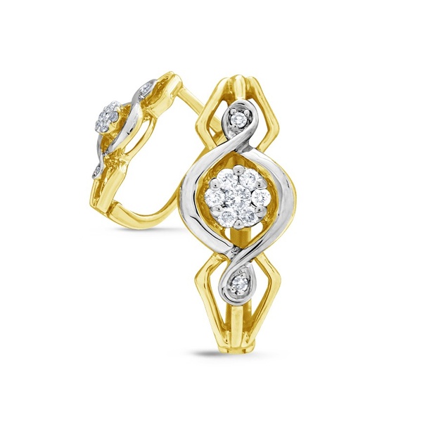 Серьги из золота c бриллиантами 66785 Серьги (Au 585)