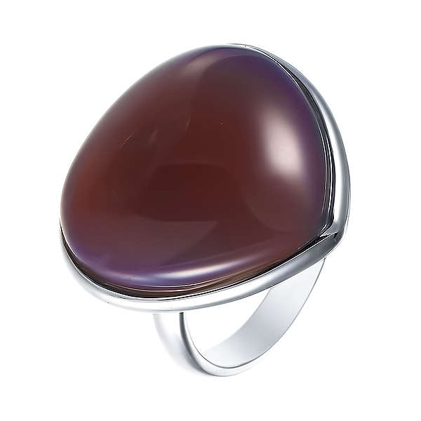 Кольцо из серебра с агатом 5590009101202 Кольцо (Ag 925)