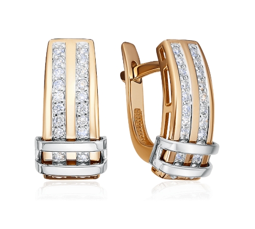Серьги из золота с бриллиантами 02-3980 Серьги (Au 585)
