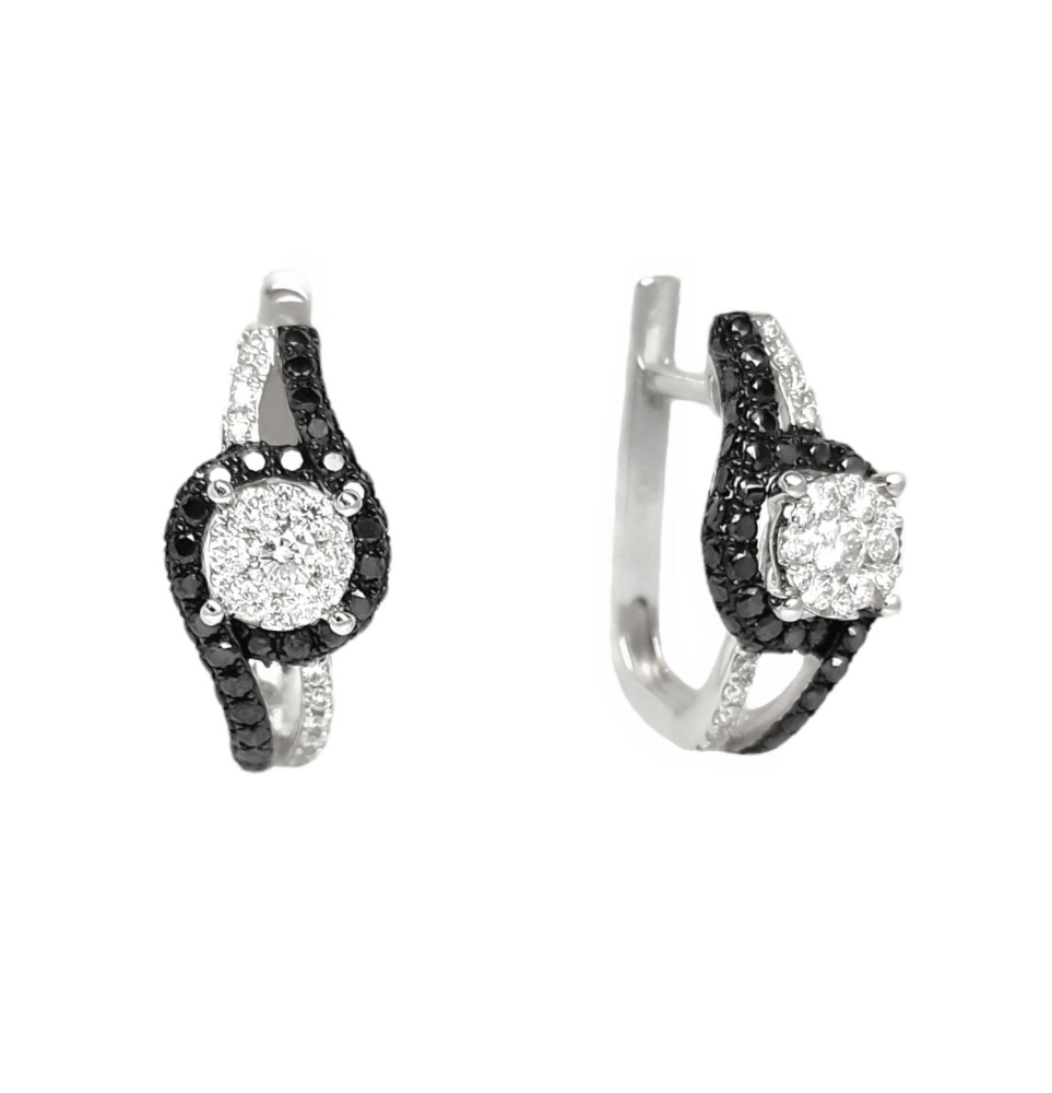 Серьги из белого золота с бриллиантами 57714*01743938 Серьги (Au 585)