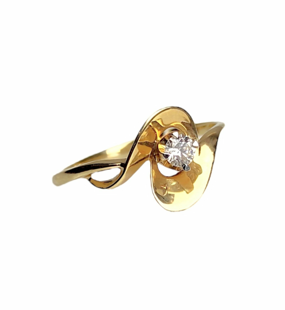 Кольцо из золота c бриллиантом 20295*00457544 Кольцо (Au 585)