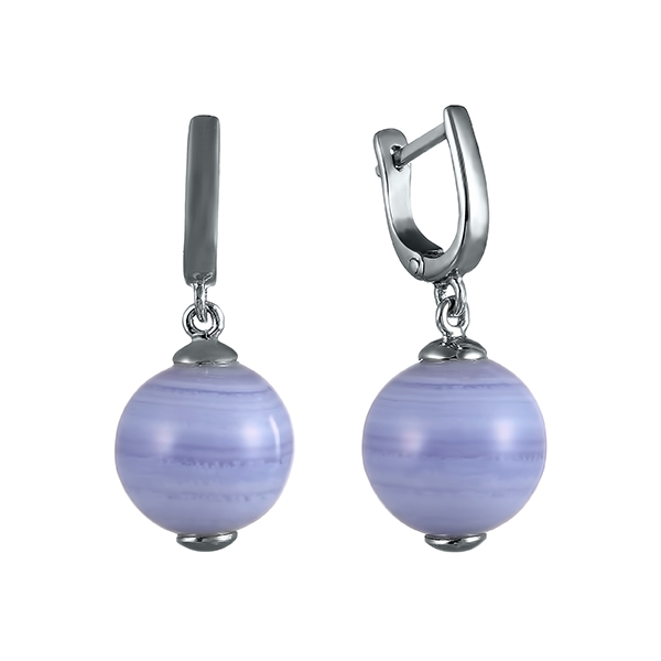 Серьги из серебра с агатами 5590009105109 Серьги (Ag 925)