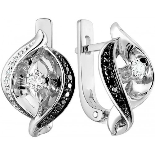 Серьги из золота c бриллиантами Зс-2497 Серьги (Au 585)