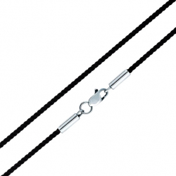 Колье из серебра с текстилем 5502-РШ.м Колье (Ag 925)