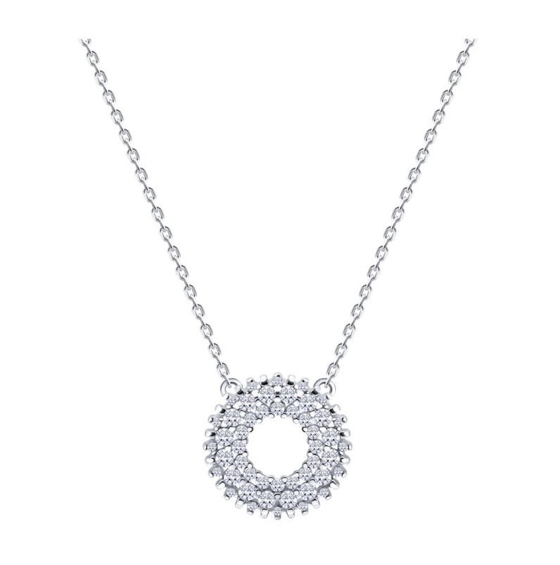Колье из серебра с фианитами 94071575 Колье (Ag 925)