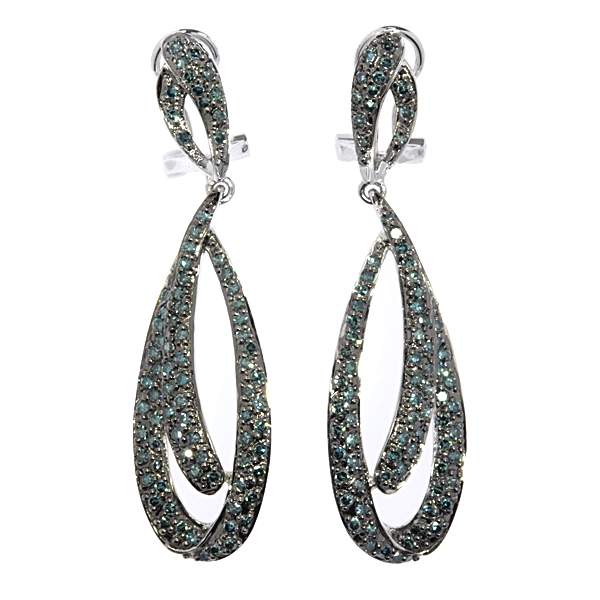 Серьги из белого золота с бриллиантами 0811 WL35-283 Серьги (Au 585)