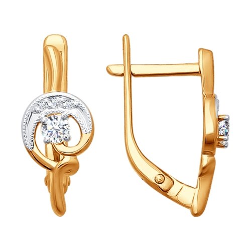 Серьги из золота c бриллиантами 1020389 Серьги (Au 585)