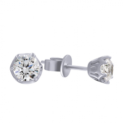 Серьги из серебра с кубическими циркониями 2860021175410 Серьги (Ag 925)