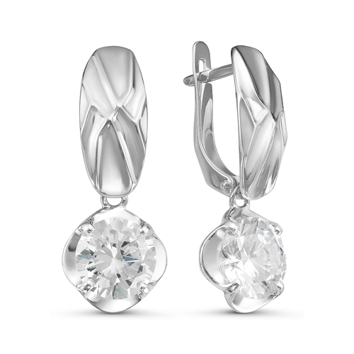 Серьги из серебра длинные с126744 Серьги (Ag 925)
