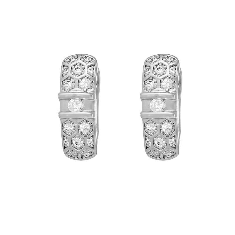 Серьги из серебра с кубическим цирконием 0301698-0001010102 Серьги (Ag 925)