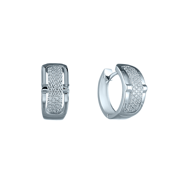 Серьги из серебра  с куб.цирконием 6220004019205 Серьги (Ag 925)