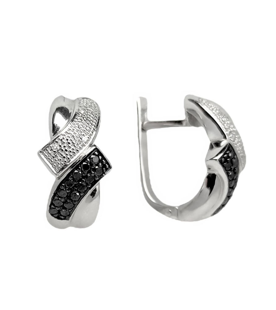 Серьги из белого золота с бриллиантами ERIA0856-88YL-W Серьги (Au 585)