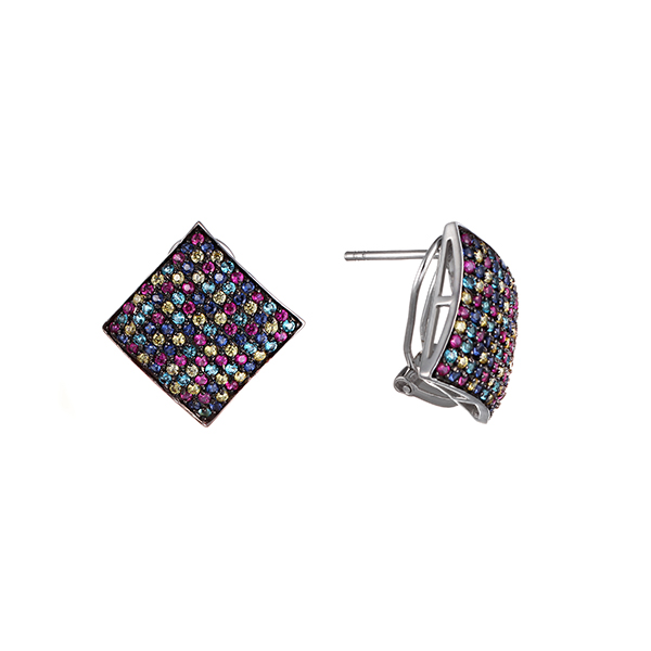 Серьги из серебра с кубическим цирконием 1740004096615 Серьги (Ag 925)
