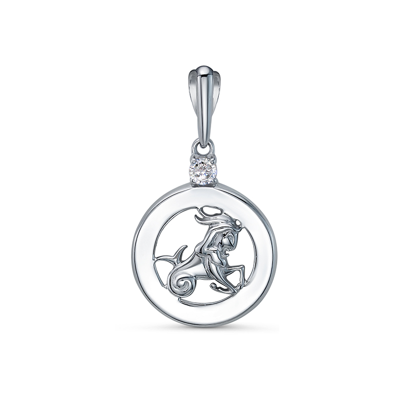 Подвеска из серебра знак зодиака с034033 Подвеска зодиак (Ag 925)