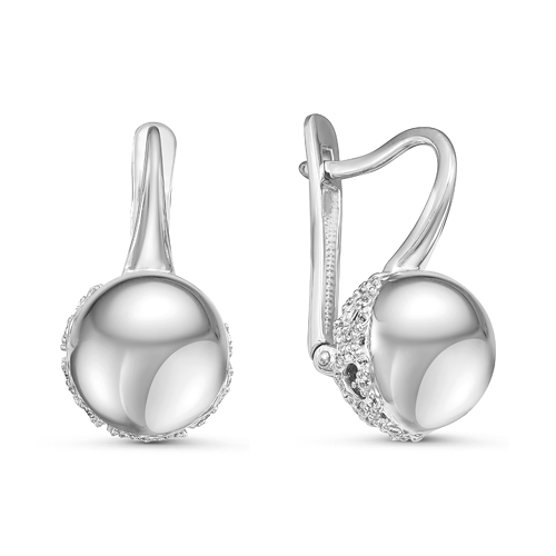 Серьги из серебра с фианитами  с125925 Серьги (Ag 925)