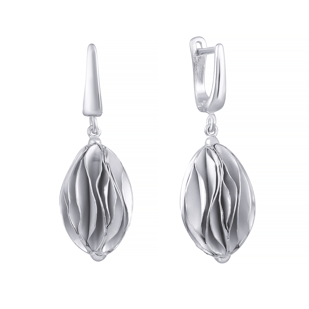 Серьги из серебра длинные 2240005009530 Серьги (Ag 925)