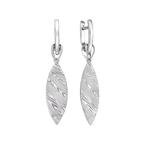 Серьги из серебра с бриллиантами С610-5927 Серьги (Ag 925)