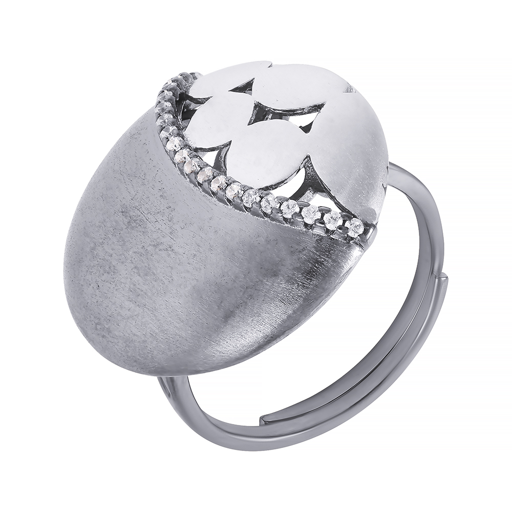 Кольцо из серебра с кубическим цирконием  2340007001013 Кольцо (Ag 925)