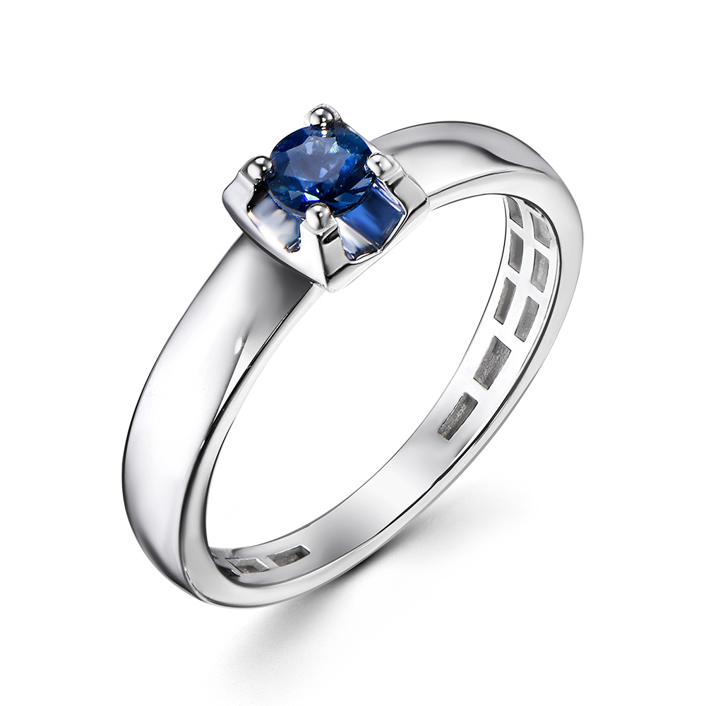 Кольцо из белого золота с сапфиром  1192-1202 Кольцо (Au 585)