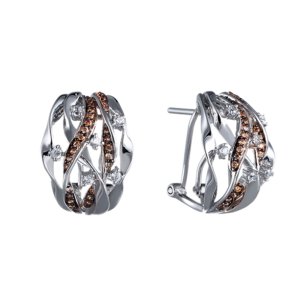 Серьги из серебра с кубическим цирконием 3670011118505 Серьги (Ag 925)