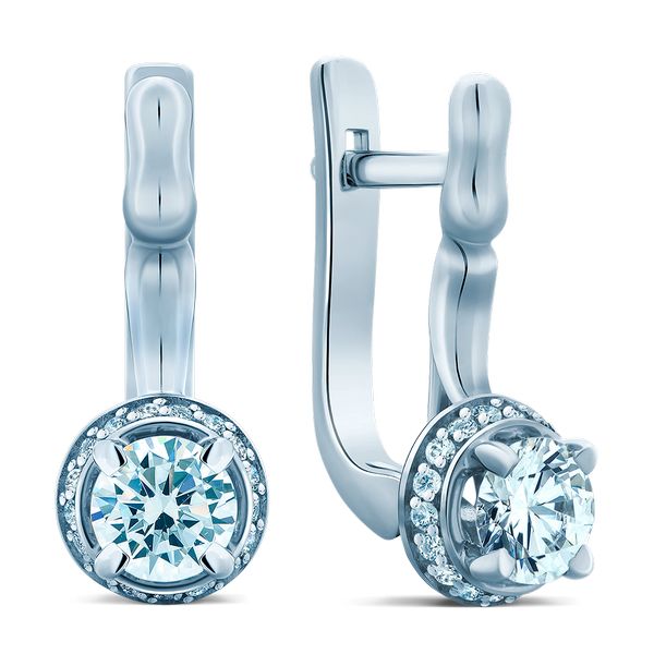 Серьги из серебра с кубическими цирконами 500080-СР Серьги (Ag 925)
