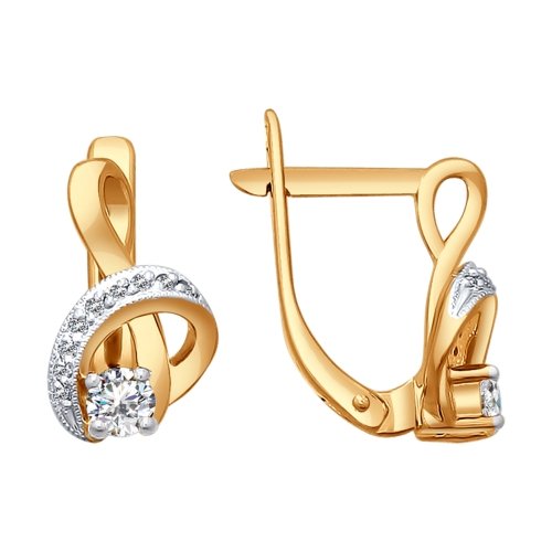 Серьги из золота c бриллиантами 1020311 Серьги (Au 585)
