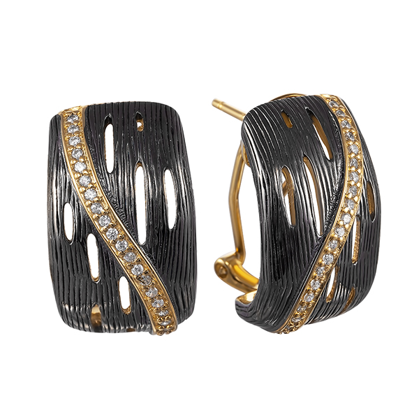 Серьги из серебра с кубическим цирконием 1220008000501 Серьги (Ag 925)