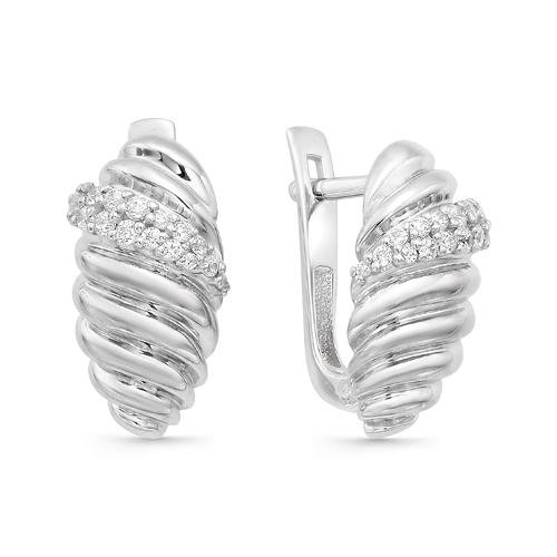 Серьги из серебра с кубическим цирконием 911020089 Серьги (Ag 925)