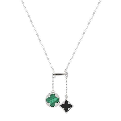 Колье из серебра с малахитом SN1982 Колье (Ag 925)