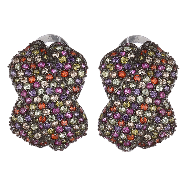Серьги из серебра с кубическим цирконием 2260004016201 Серьги (Ag 925)
