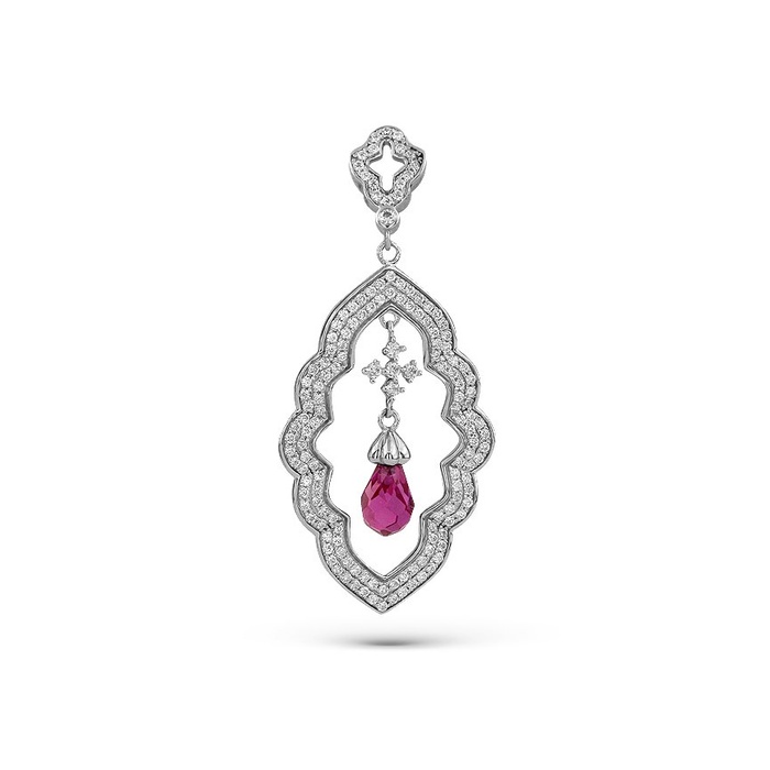 Подвеска из серебра с фианитами 59776 Подвеска (Ag 925)