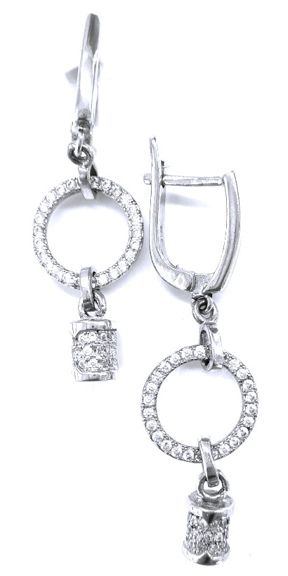 Серьги из серебра с кубическим цирконием SK-SK-SB058E Серьги (Ag 925)