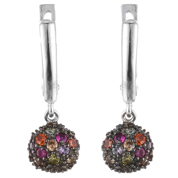 Серьги из серебра с цирконами  2260004016804 Серьги (Ag 925)