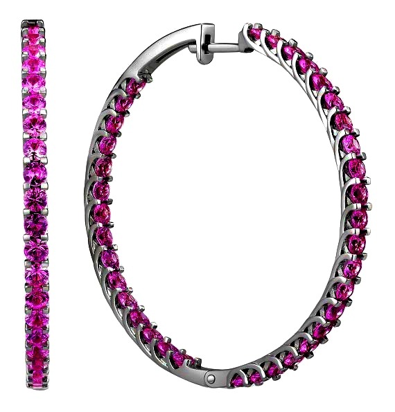 Серьги из серебра конго с кубическим цирконием 2860013023802 Серьги (Ag 925)