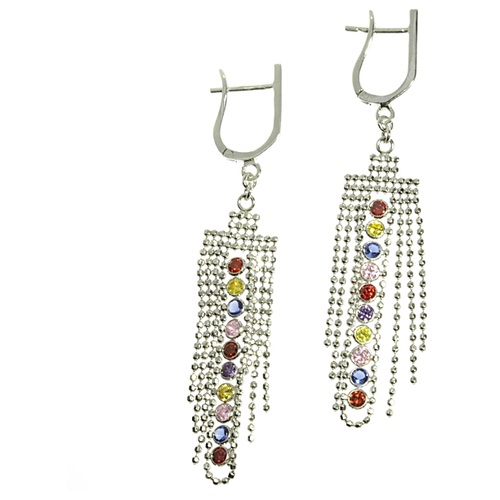 Серьги из серебра с кубическим цирконием 3750003022702 Серьги (Ag 925)