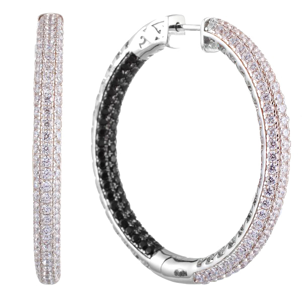 Серьги из серебра конго с кубическим цирконием 2860013018912 Серьги (Ag 925)