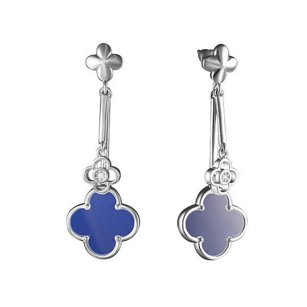 Серьги из серебра длинные 9050007123901 Серьги (Ag 925)