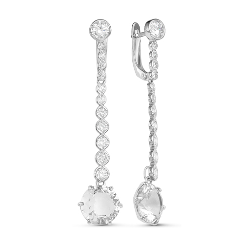 Серьги из серебра с фианитами  с125627 Серьги (Ag 925)