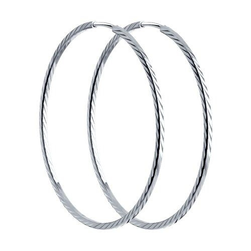 Серьги конго из серебра 94140025 Серьги (Ag 925)