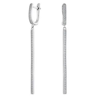 Серьги из серебра с синтетическими вставками MP-E01151-X-W-X-X-W Серьги (Ag 925)