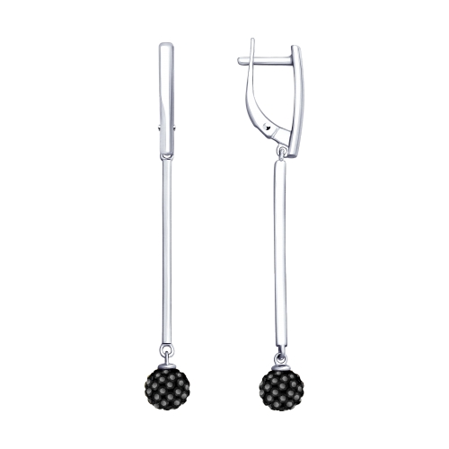 Серьги из серебра с кристаллами SWAROVSKI 94023188 Серьги (Ag 925)