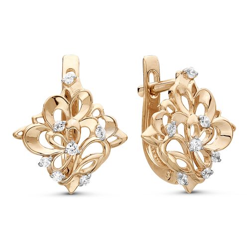 Серьги из золота с фианитами С132-2876 Серьги (Au 585)