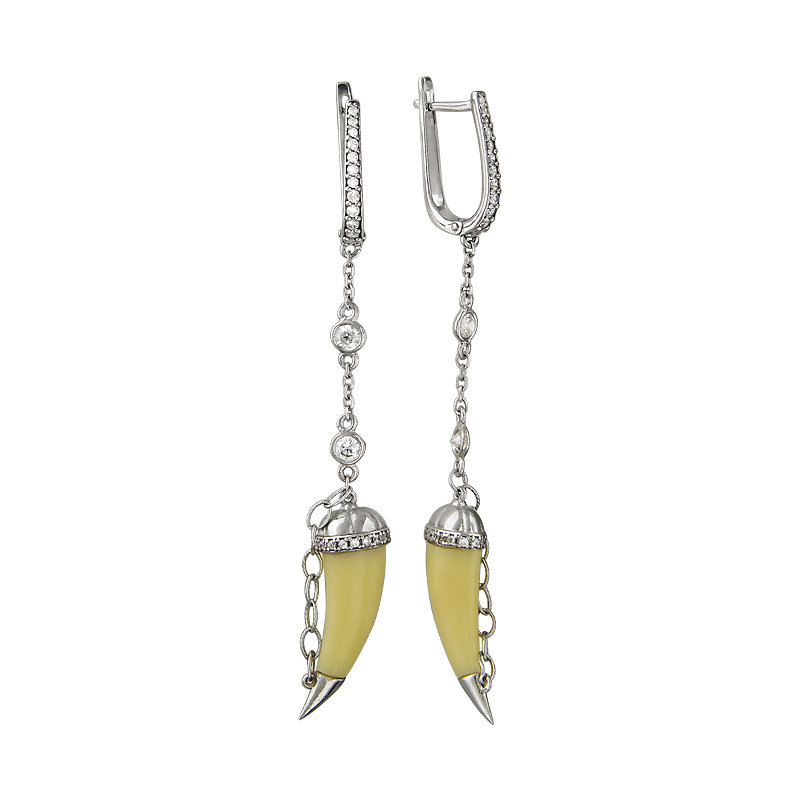 Серьги из серебра с кубическим цирконием 01С2510427-2 Серьги (Ag 925)