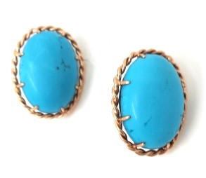 Серьги из золота с бирюзой 2718459 Серьги (Au 585)
