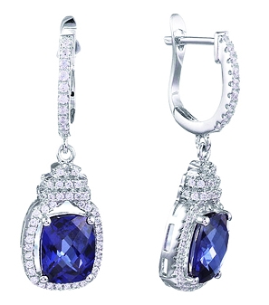 Серьги из серебра с кубическим цирконием 2860014138201 Серьги (Ag 925)
