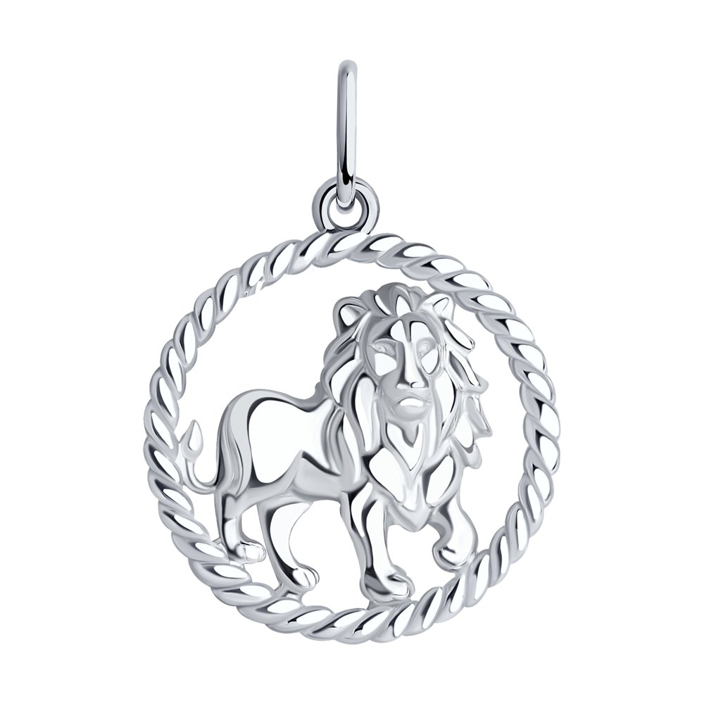 Подвеска из серебра знак зодиака Лев 94031857 Подвеска зодиак (Ag 925)