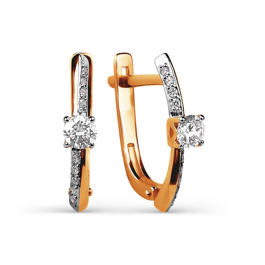 Серьги из золота с фианитами Т142025790 Серьги (Au 585)
