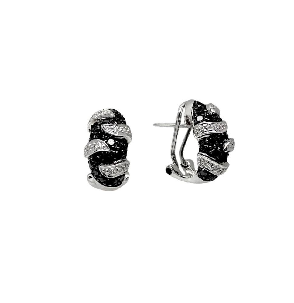 Серьги из белого золота c бриллиантами 3953SEW Серьги (Au 585)