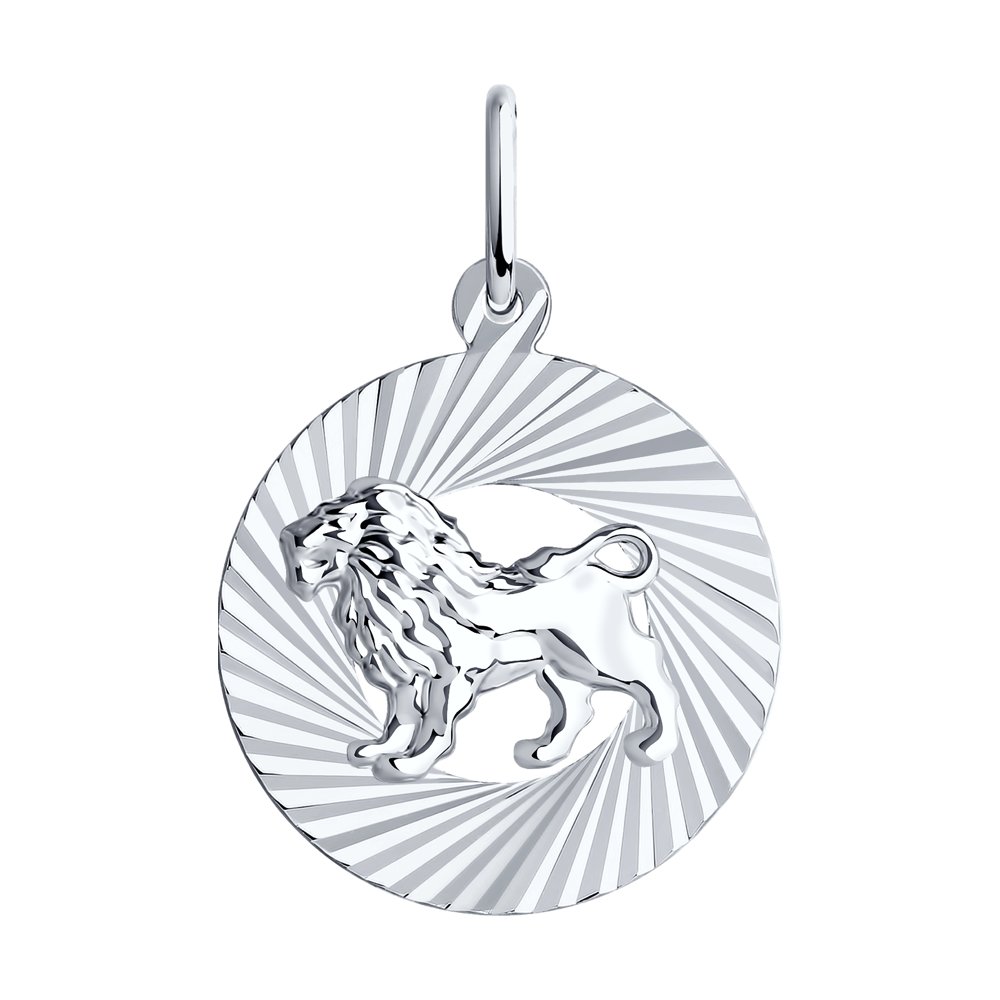 Подвеска из серебра знак зодиака Лев 94030886 Подвеска зодиак (Ag 925)
