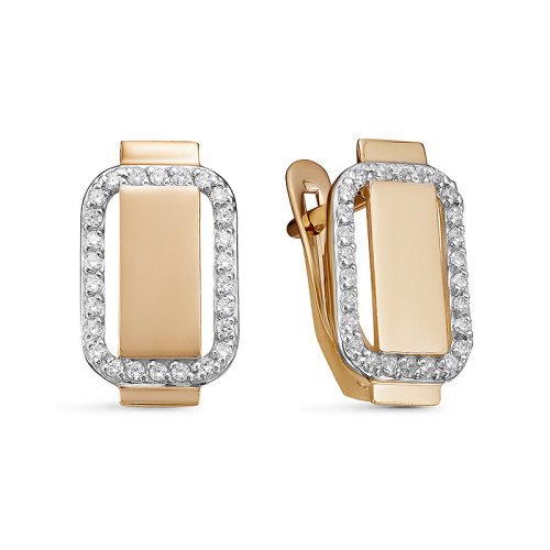 Серьги из золота с фианитами 128950 Серьги (Au 585)